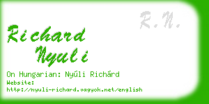 richard nyuli business card